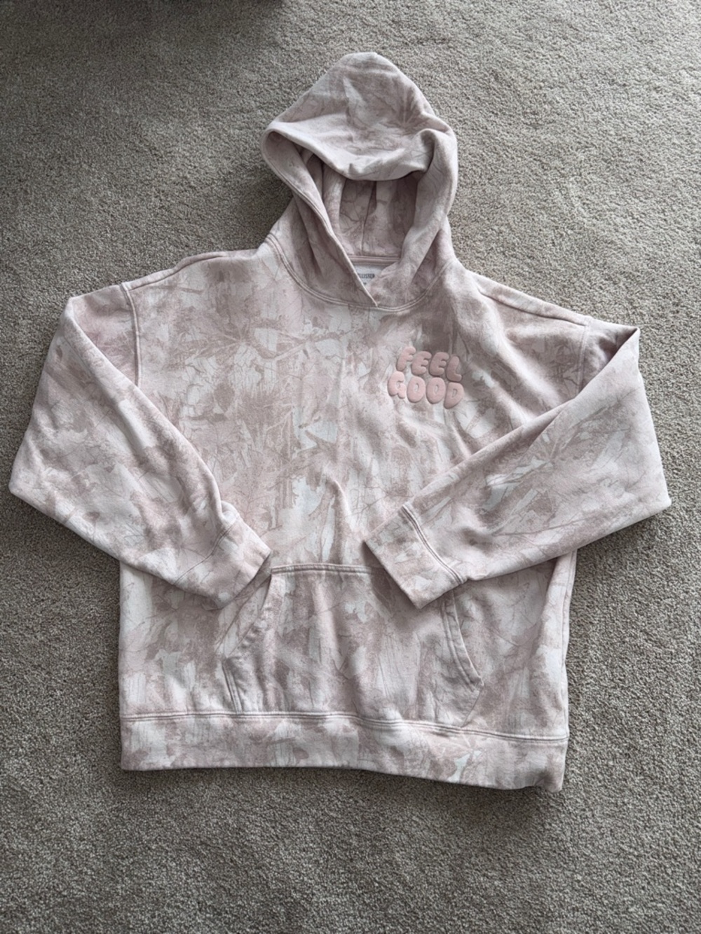 Hollister Pink "Feel Good" Camo Hoodie
